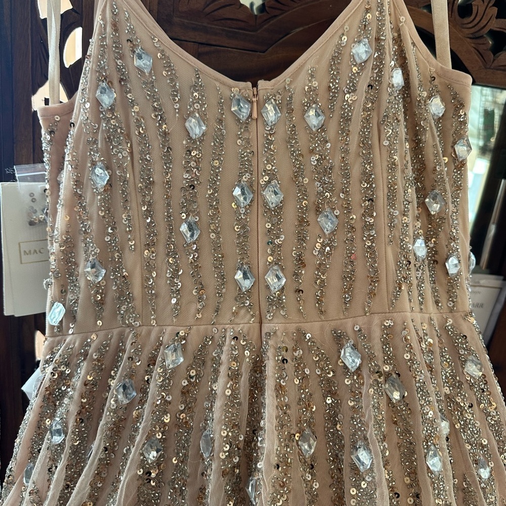 (✔️#39/51/41/46❤️ BNWT Mac Duggal Sequin Tulle sleeveless formal gown - Picture 6 of 16